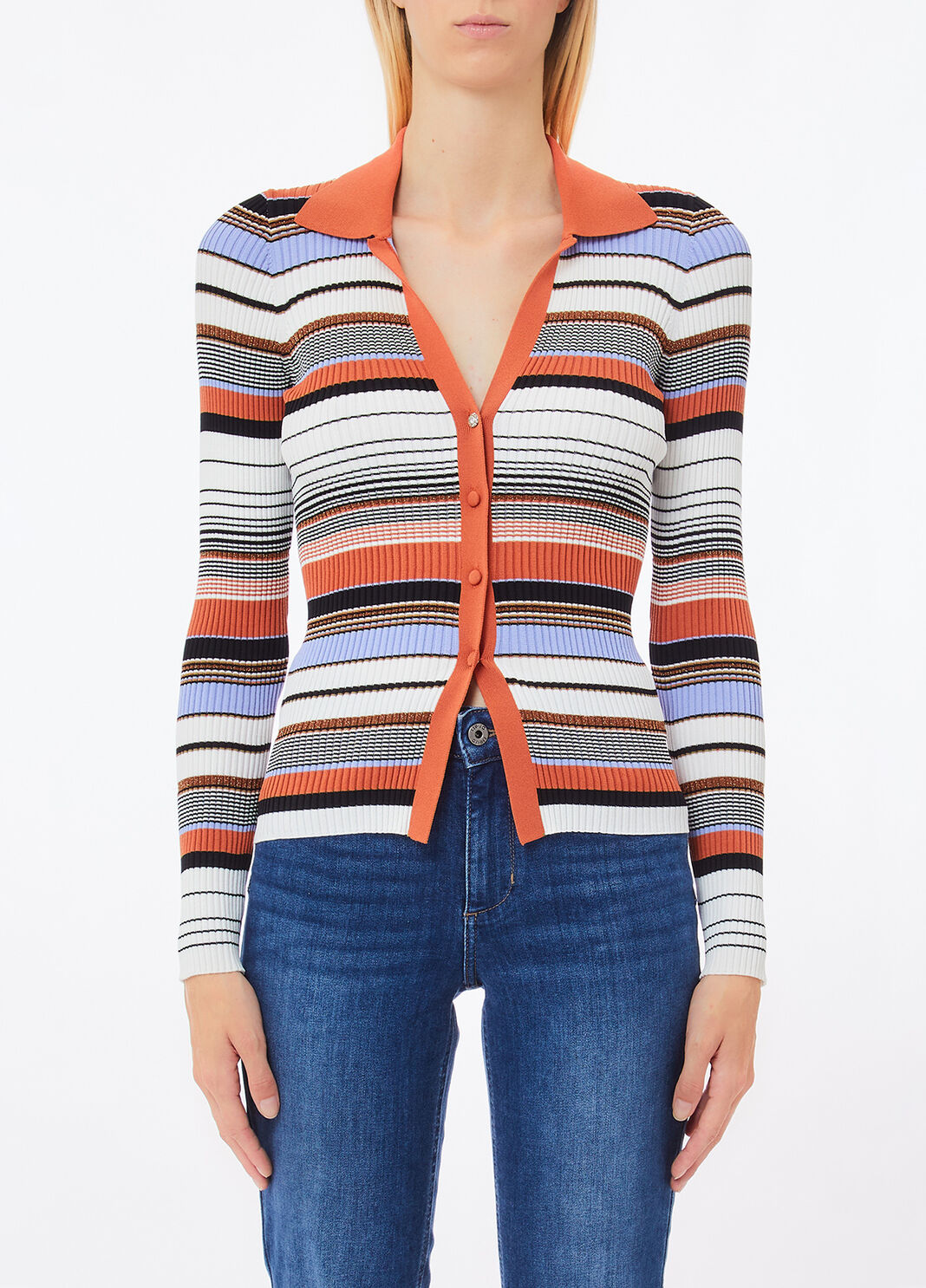 Striped knit cardigan multicolour Liu Jo - large image number 0