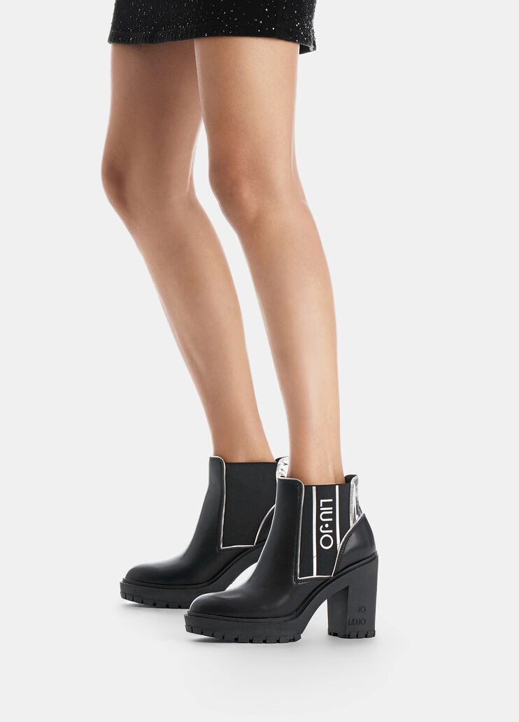 Кожаные полусапоги с логотипом черный Liu Jo - large image number 0