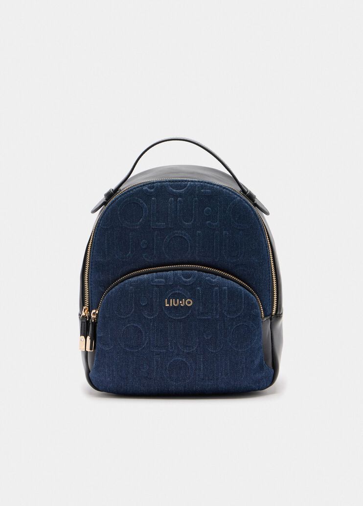 Mochila mediana de denim azul Liu Jo - medium