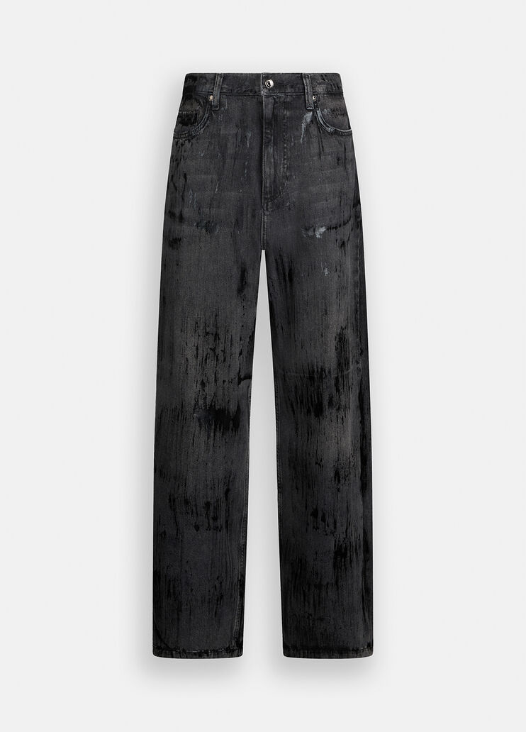 Flared jeans with coated detailing black denim Liu Jo - large image number 6