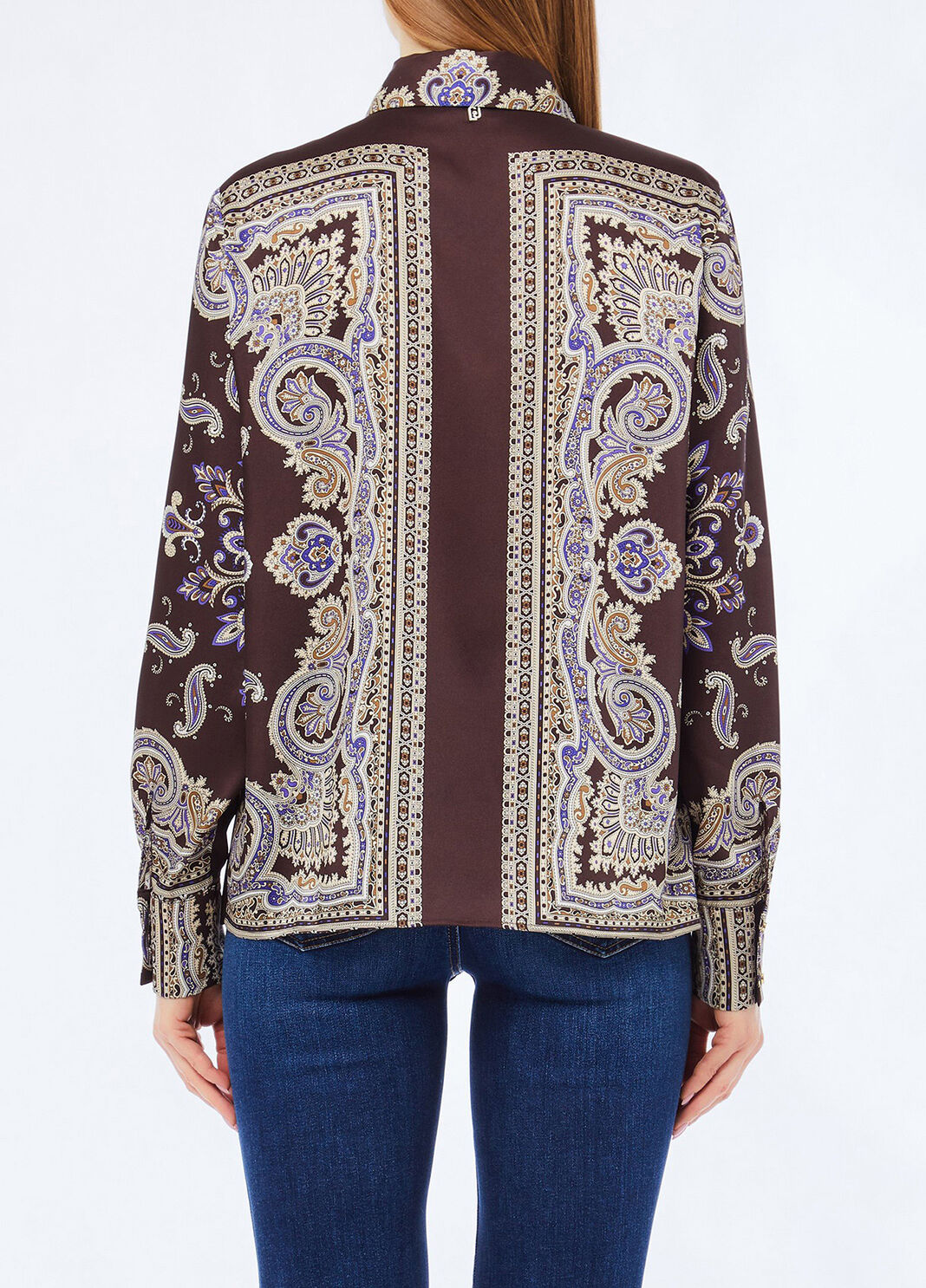 Printed twill shirt brown with print Liu Jo - large image number 1