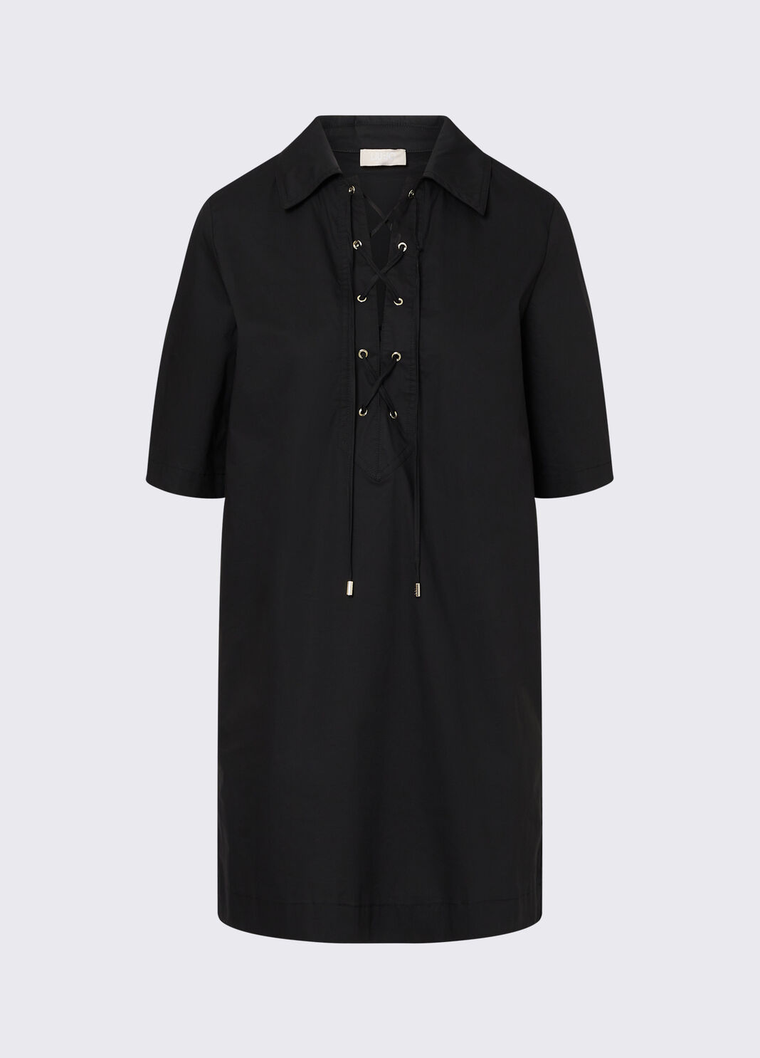 Short poplin dress black Liu Jo - large image number 6