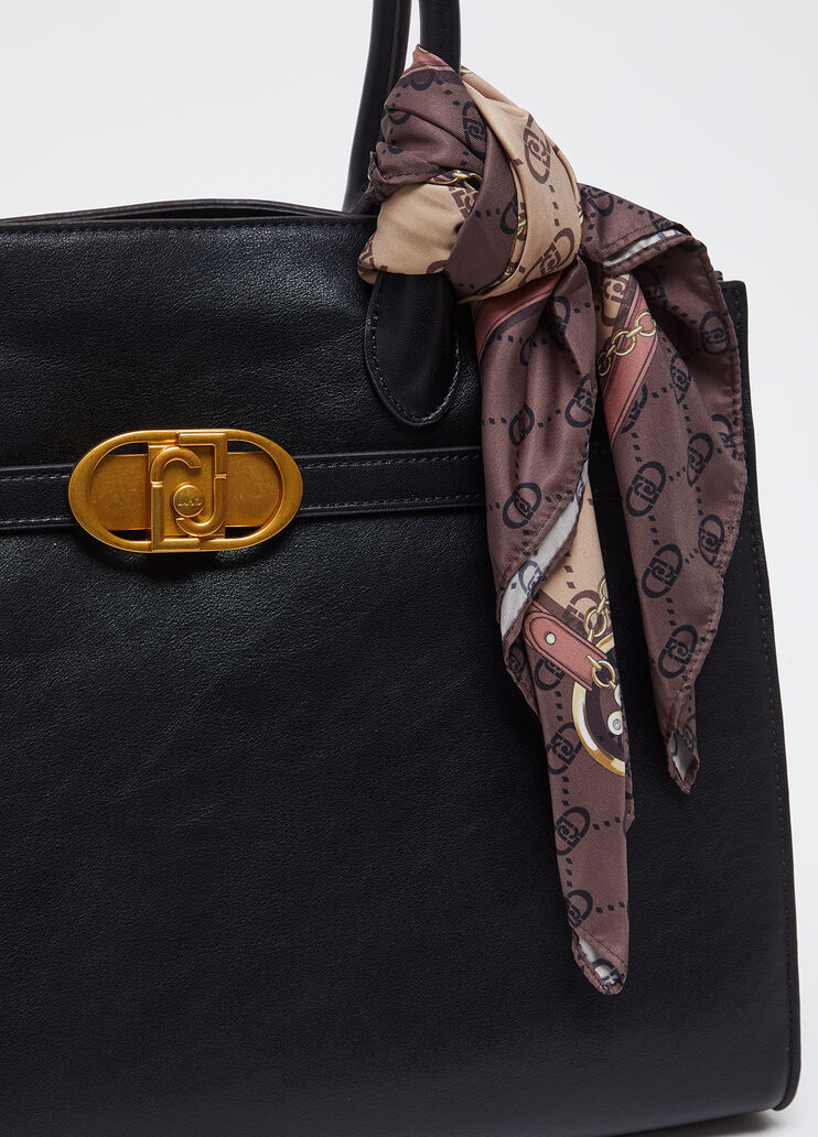 Large satchel with scarf black Liu Jo - large image number 1