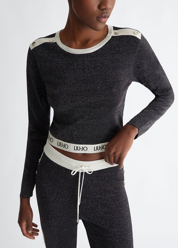 Lurex® sweater black Liu Jo - large image number 0