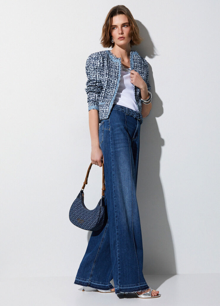 Jeans flare con cintura denim blu Liu Jo - medium