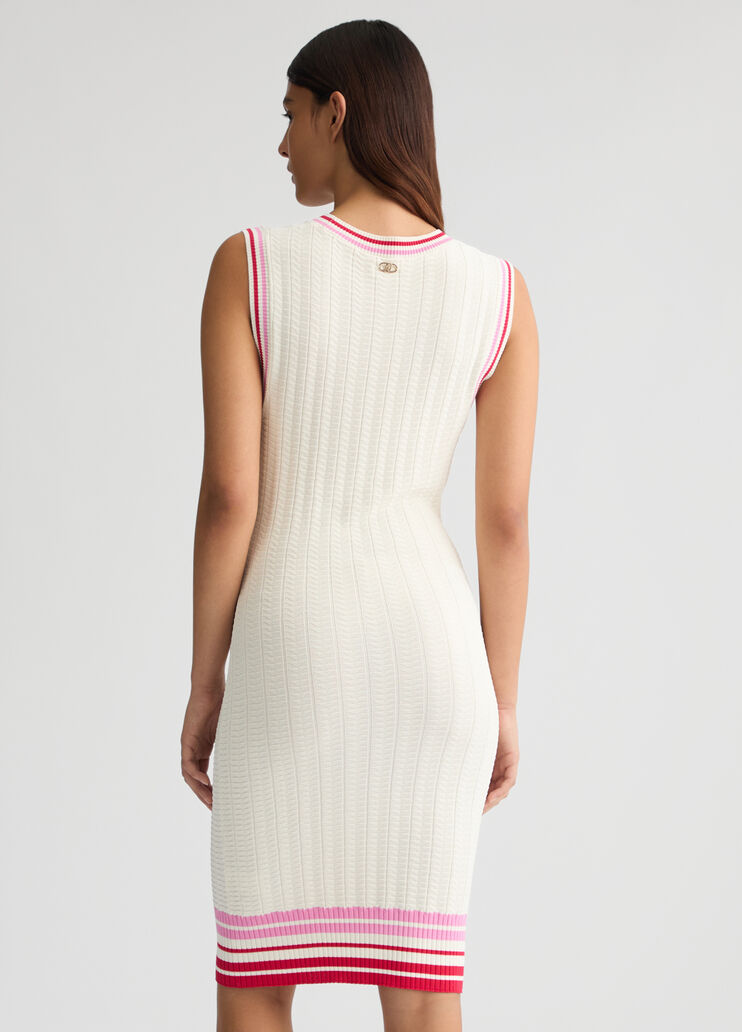 White knit dress white Liu Jo - large image number 1 White knit dress white Liu Jo - large image number 1
