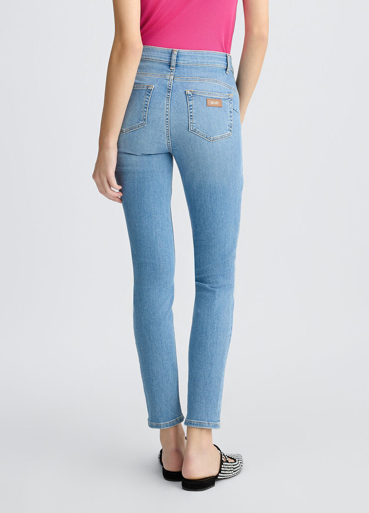 High-waisted skinny jeans light denim Liu Jo - large image number 1 High-waisted skinny jeans light denim Liu Jo - large image number 1