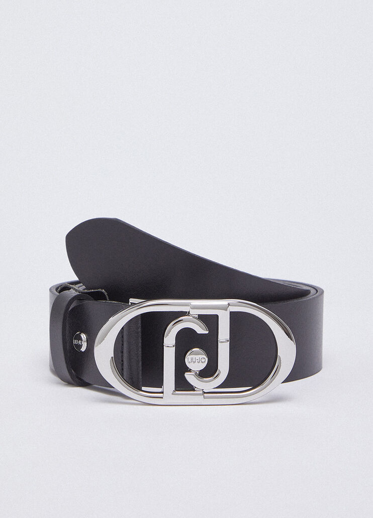 Leather belt black/silver Liu Jo - large image number 1
