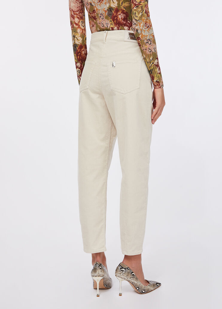 Velvet balloon trousers light beige Liu Jo - large image number 1