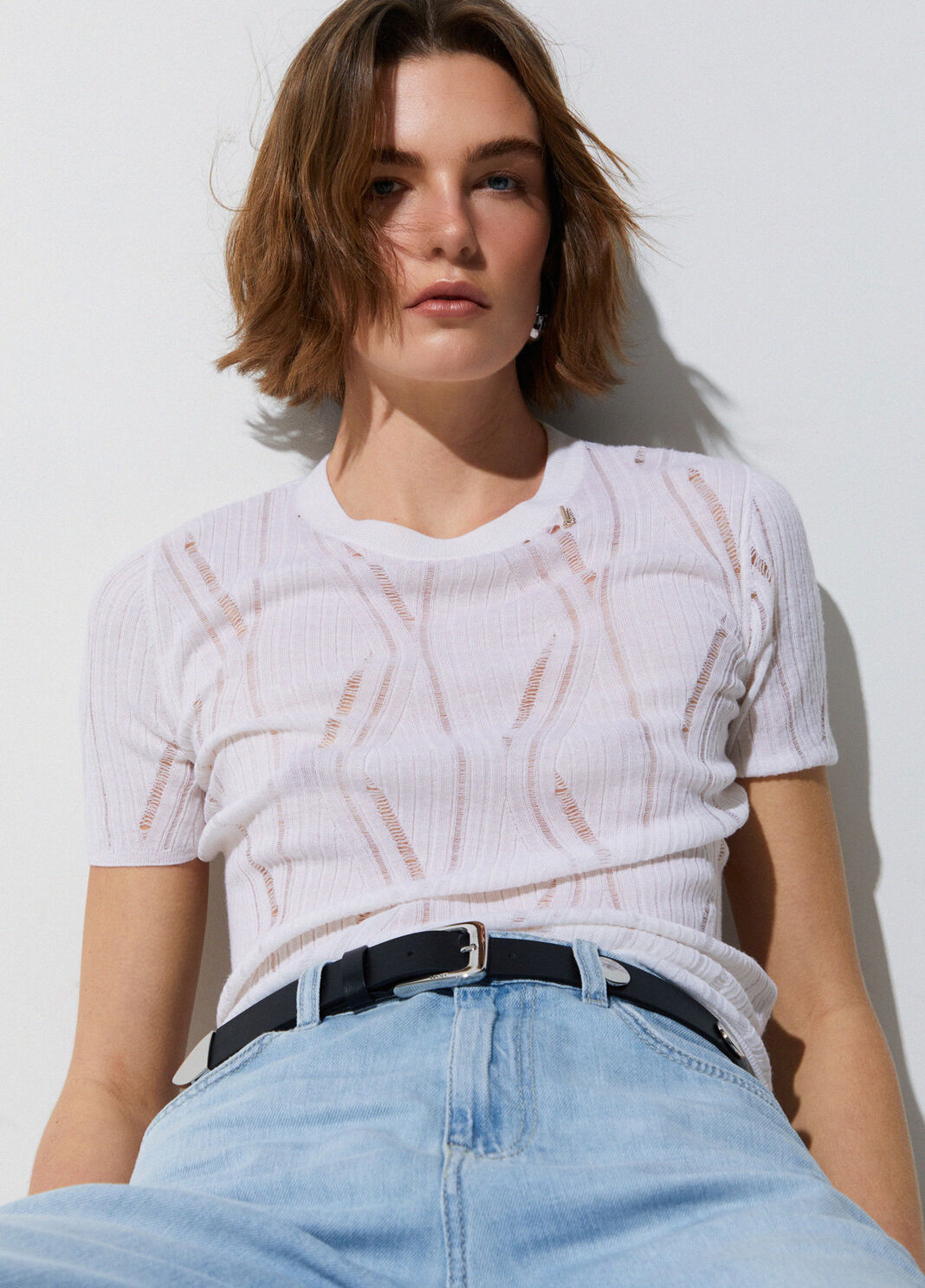 Knit jumper white Liu Jo - large image number 3