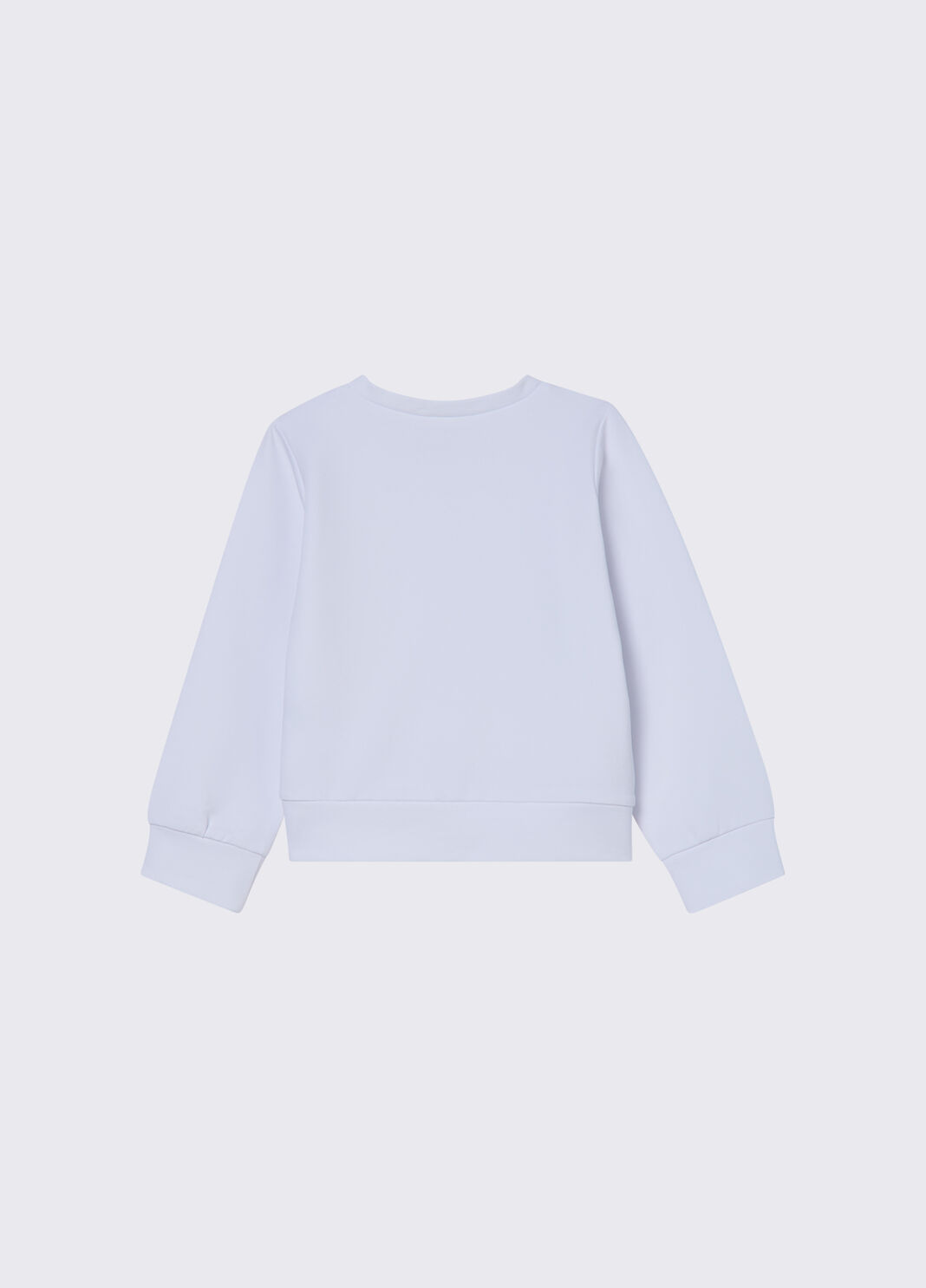 Sweatshirt with bejewelled logo white Liu Jo - large image number 3