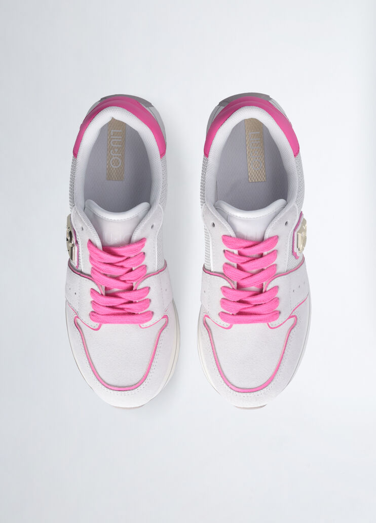 Suede and mesh platform sneakers beige/pink Liu Jo - large image number 4  Suede and mesh platform sneakers beige/pink Liu Jo - large image number 4