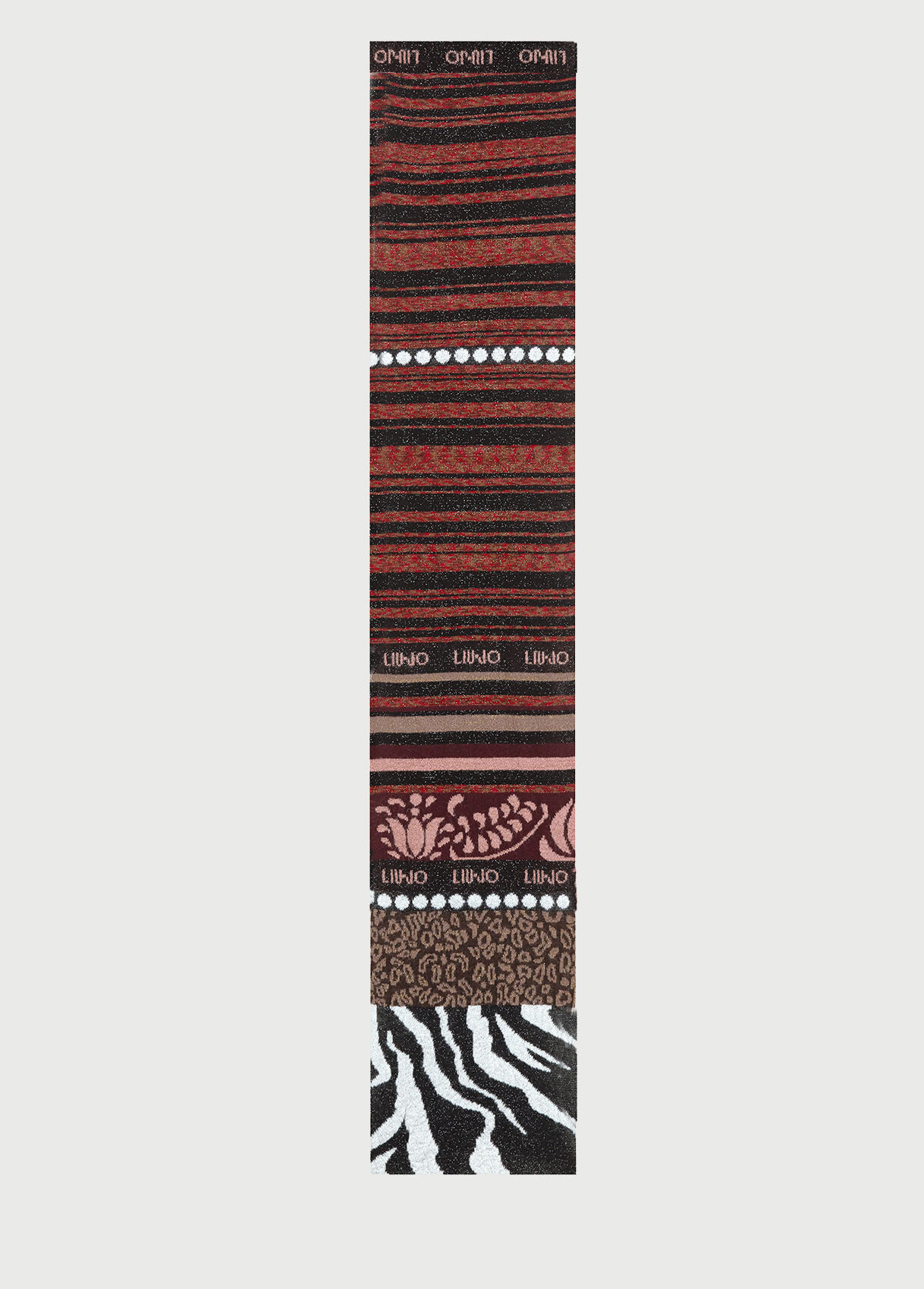 Écharpe Foulard LANCOME Vintage 100% Soie - Dimensions 24 X 160 Cm - Marron - Occasion Très Bon état
