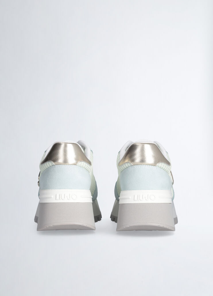 Suede and mesh platform sneakers mint Liu Jo - large image number 5  Suede and mesh platform sneakers mint Liu Jo - large image number 5