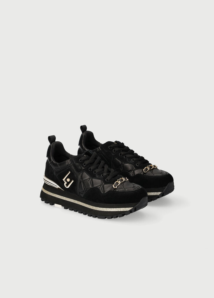 Quilted platform sneakers Black Liu Jo - large image number 1