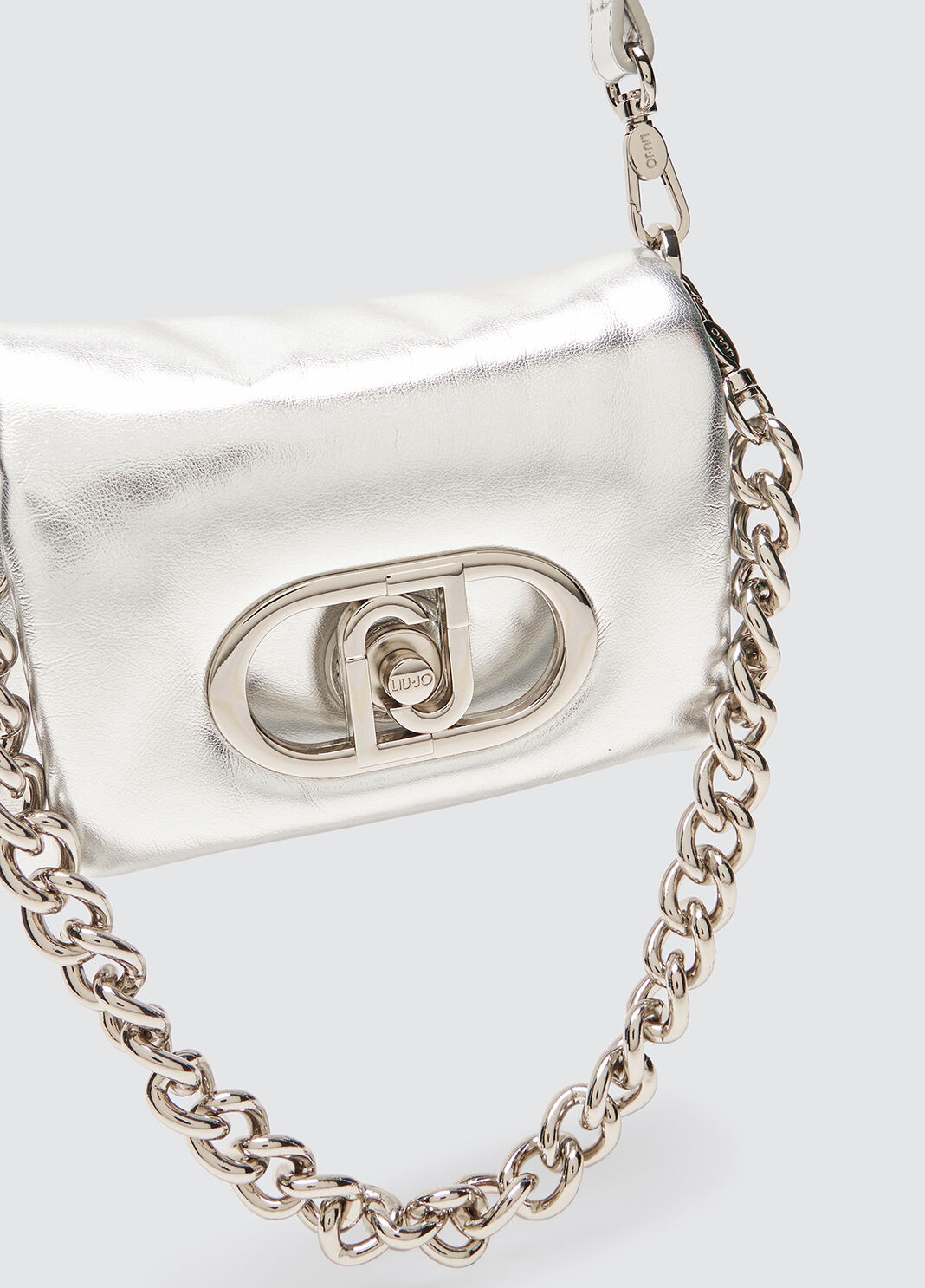 Small foil-effect LaPuffy bag silver Liu Jo - large image number 6