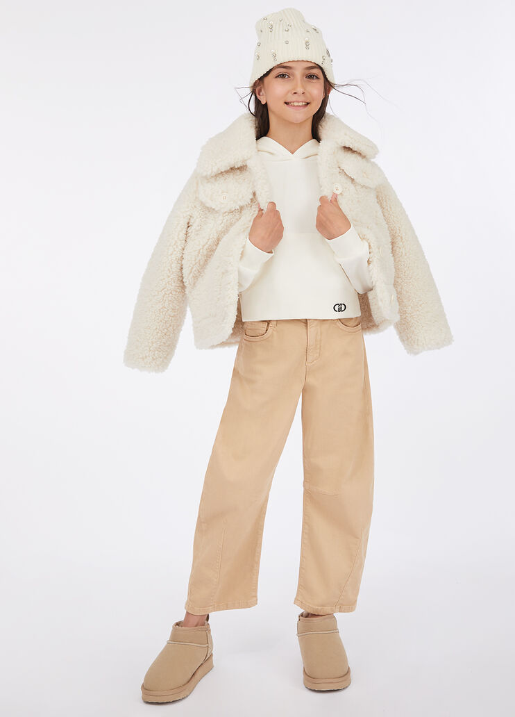 Sweat-shirt en coton avec capuche beurre Liu Jo - medium Sweat-shirt en coton avec capuche beurre Liu Jo - medium