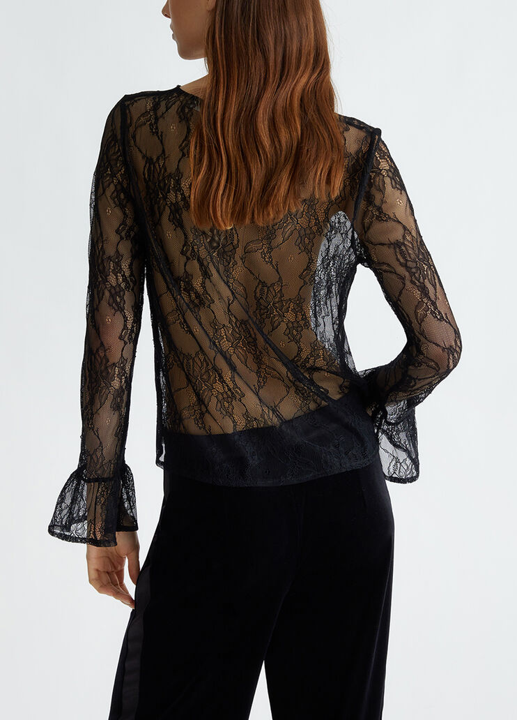 Blusa de encaje negro Liu Jo - medium Blusa de encaje negro Liu Jo - medium