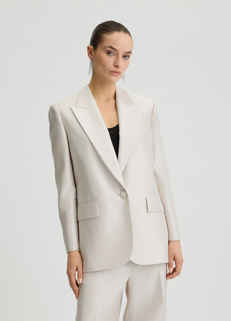 Shantung blazer light grey Liu Jo - large image number 0 Shantung blazer light grey Liu Jo - large image number 0