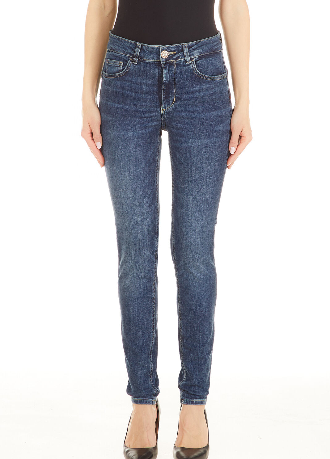 Skinny-Jeans mit hohem Bund Denimblau Liu Jo - large image number 0