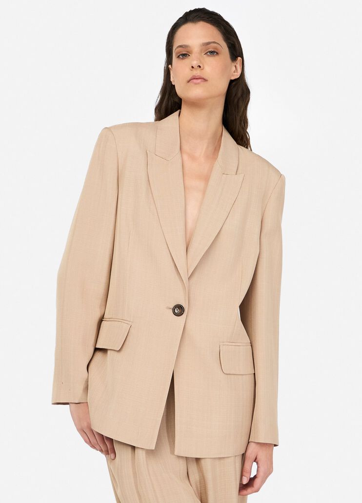 Blouse avec détails en dentelle beige Liu Jo - large image number 2