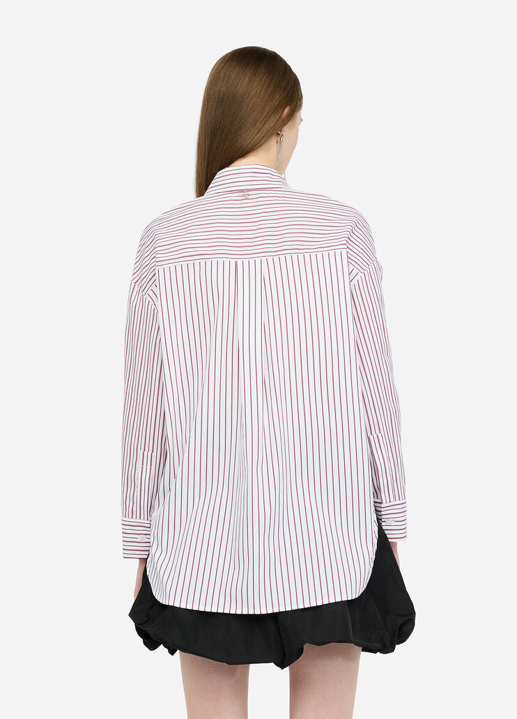 Gestreifte Hemdbluse mit Brosche gestreift Liu Jo - large image number 1 Gestreifte Hemdbluse mit Brosche gestreift Liu Jo - large image number 1
