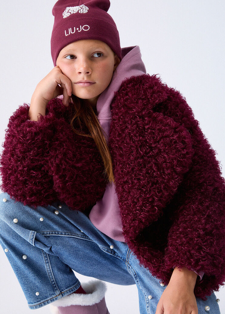 Teddy Coat dark red Liu Jo - medium