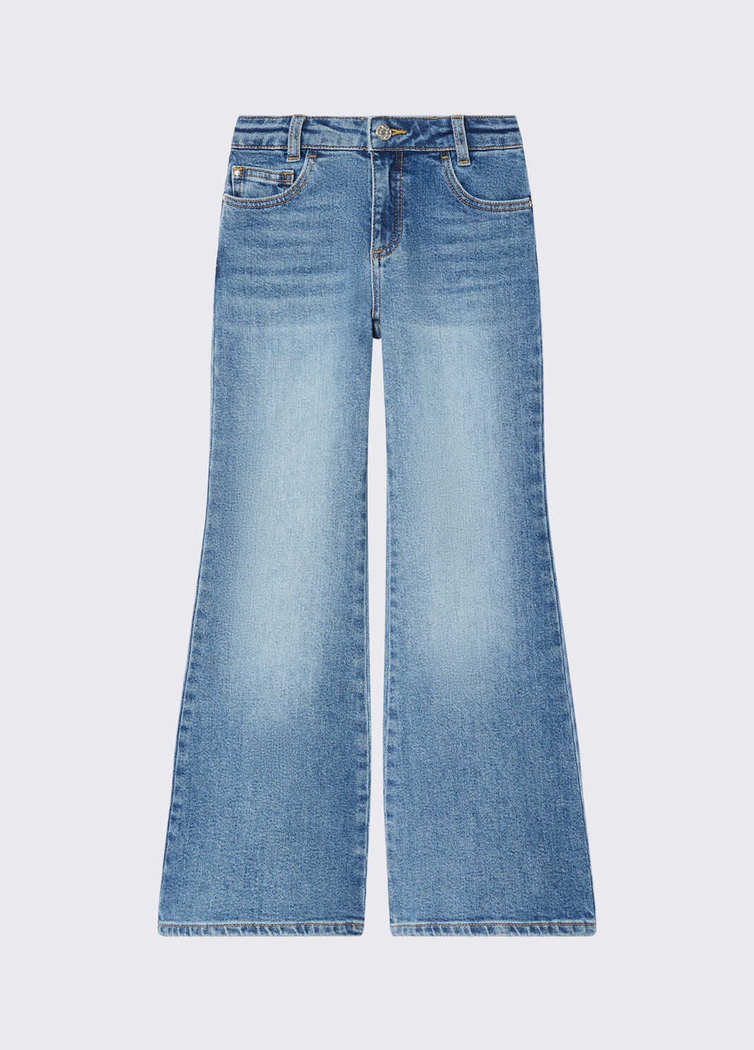 Jean flare avec d&eacute;tails us&eacute;s denim bleu Liu Jo - large image number 2