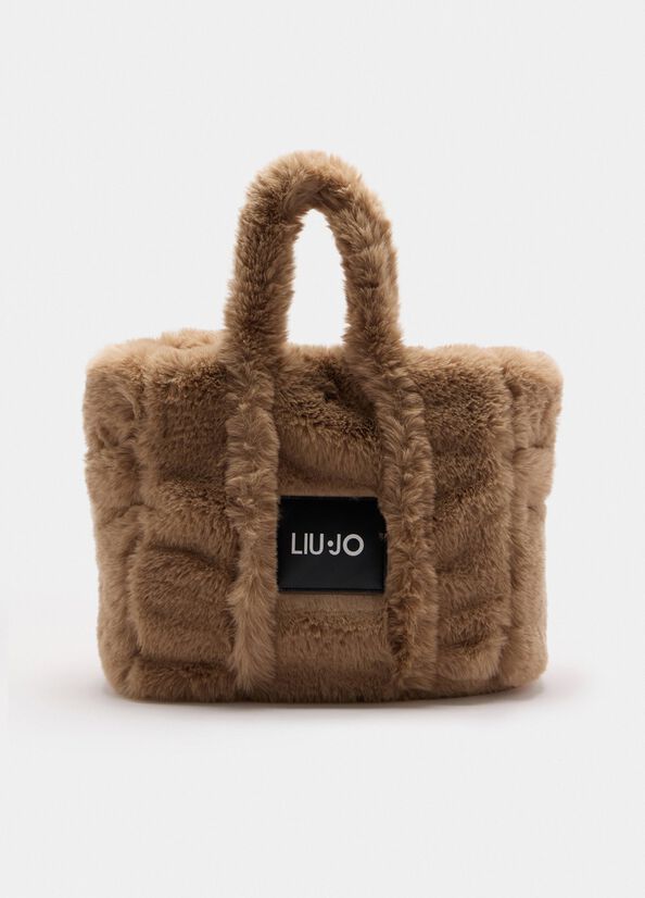 Medium teddy tote bag champagne Liu Jo - large image number 1