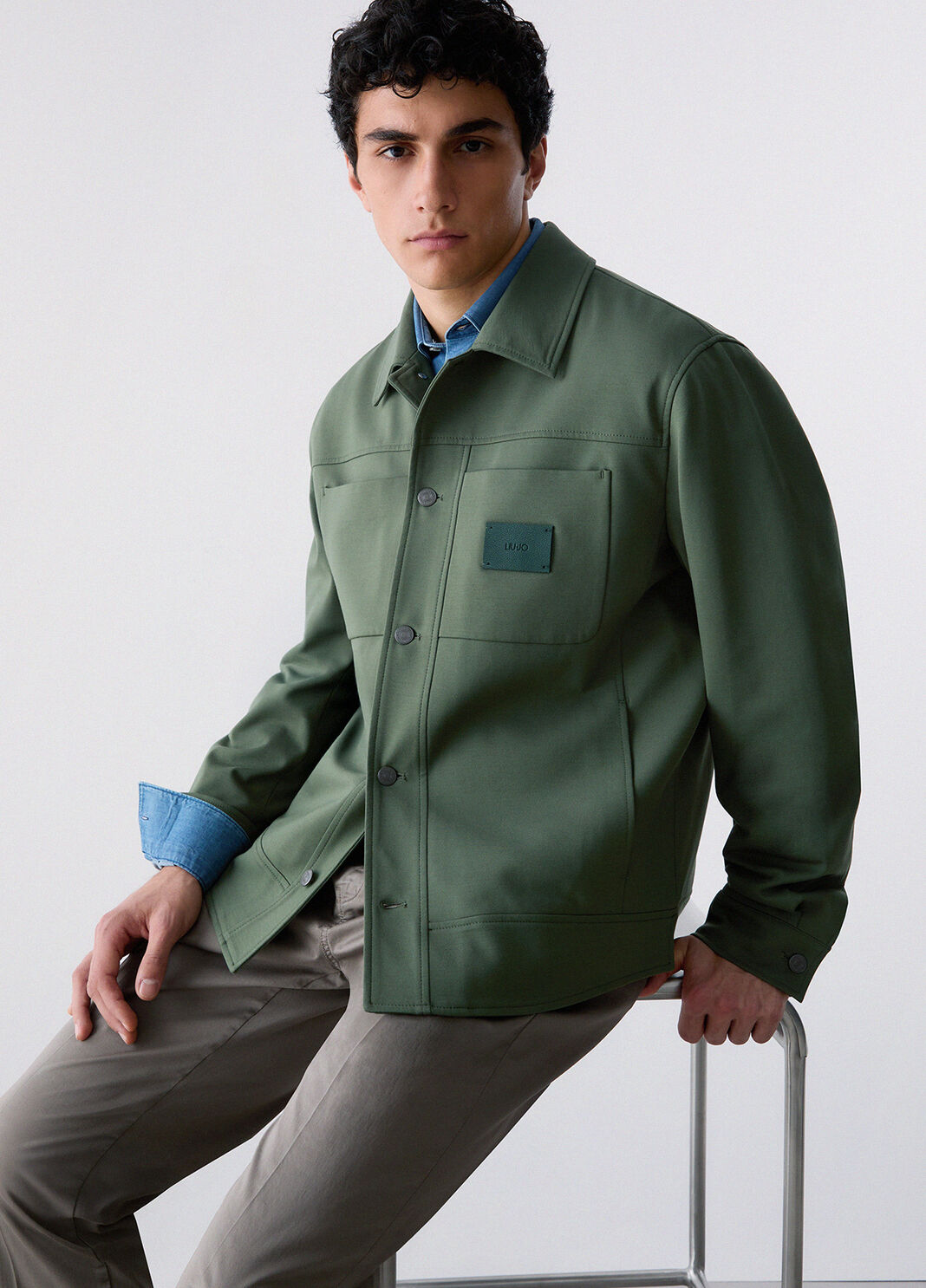 Jersey jacket thyme green Liu Jo - large image number 2