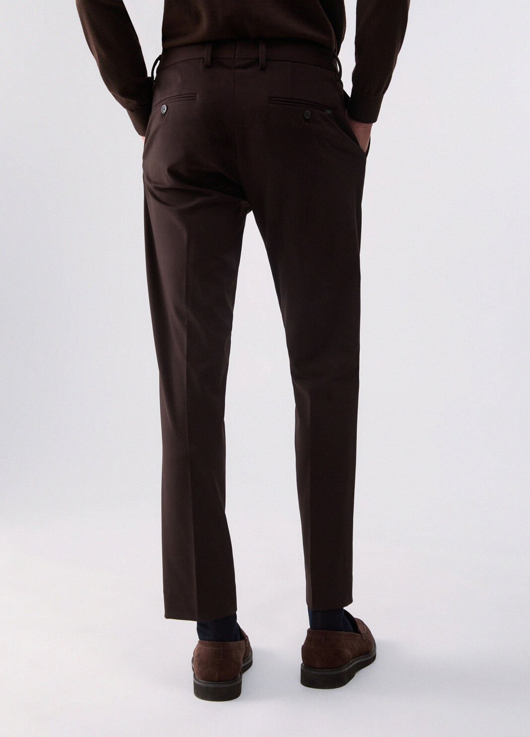 Pantalon slim fit en jersey marron Liu Jo - large image number 1