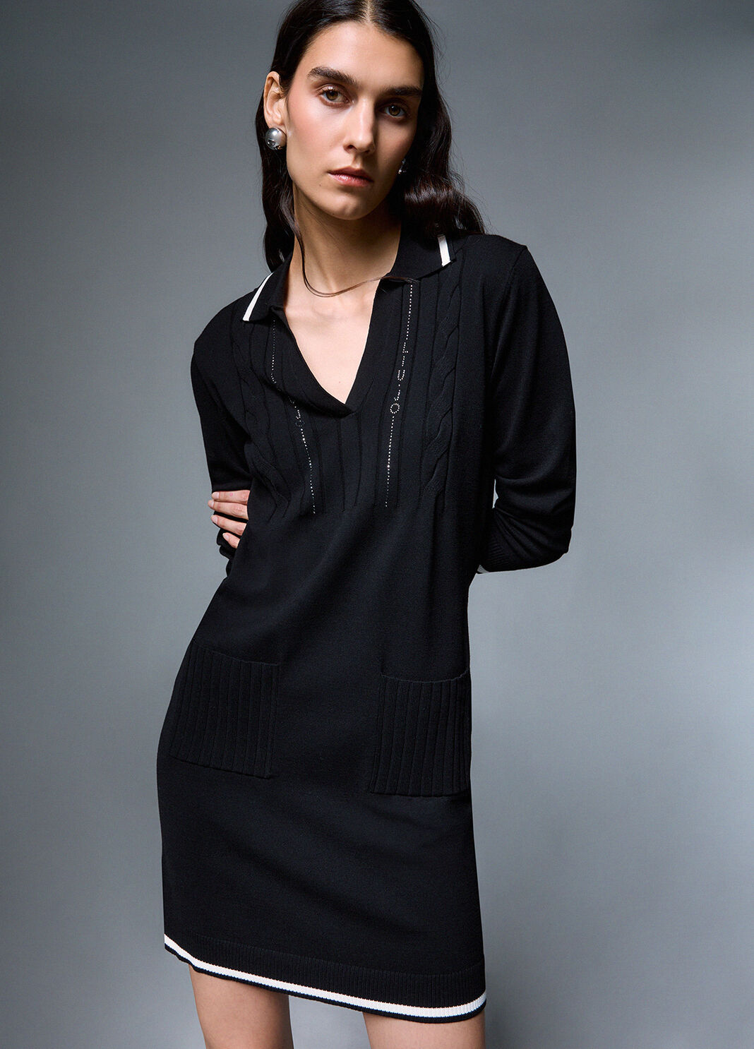 Short knit dress black Liu Jo - large image number 2