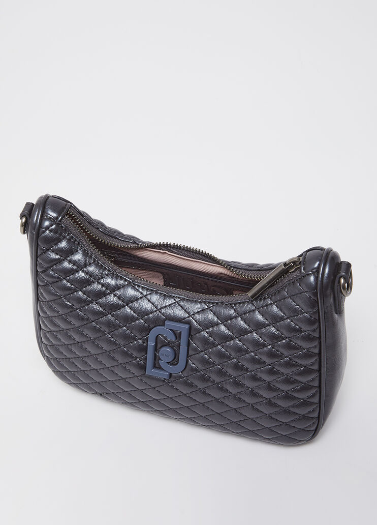 Sac hobo petit format glossy matelassé gris Liu Jo - large image number 0 Sac hobo petit format glossy matelassé gris Liu Jo - large image number 0