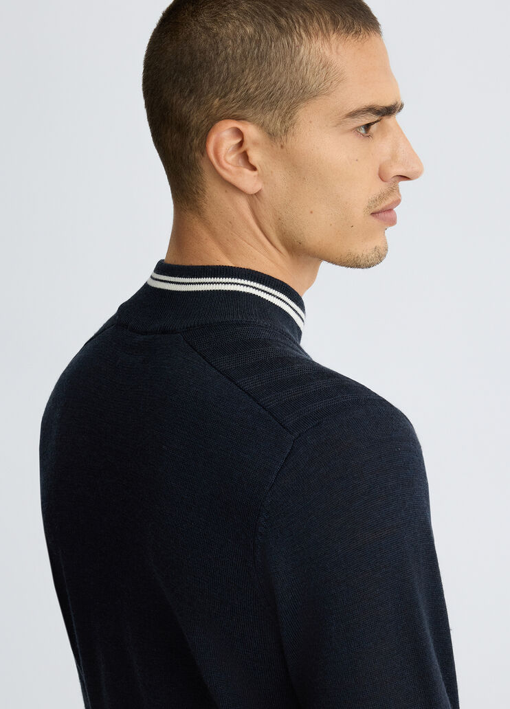 Blue pullover with zip dark blue Liu Jo - large image number 4 Blue pullover with zip dark blue Liu Jo - large image number 4