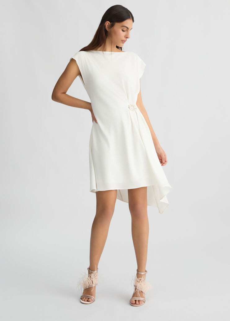 Short white dress with draping white Liu Jo - medium Short white dress with draping white Liu Jo - medium