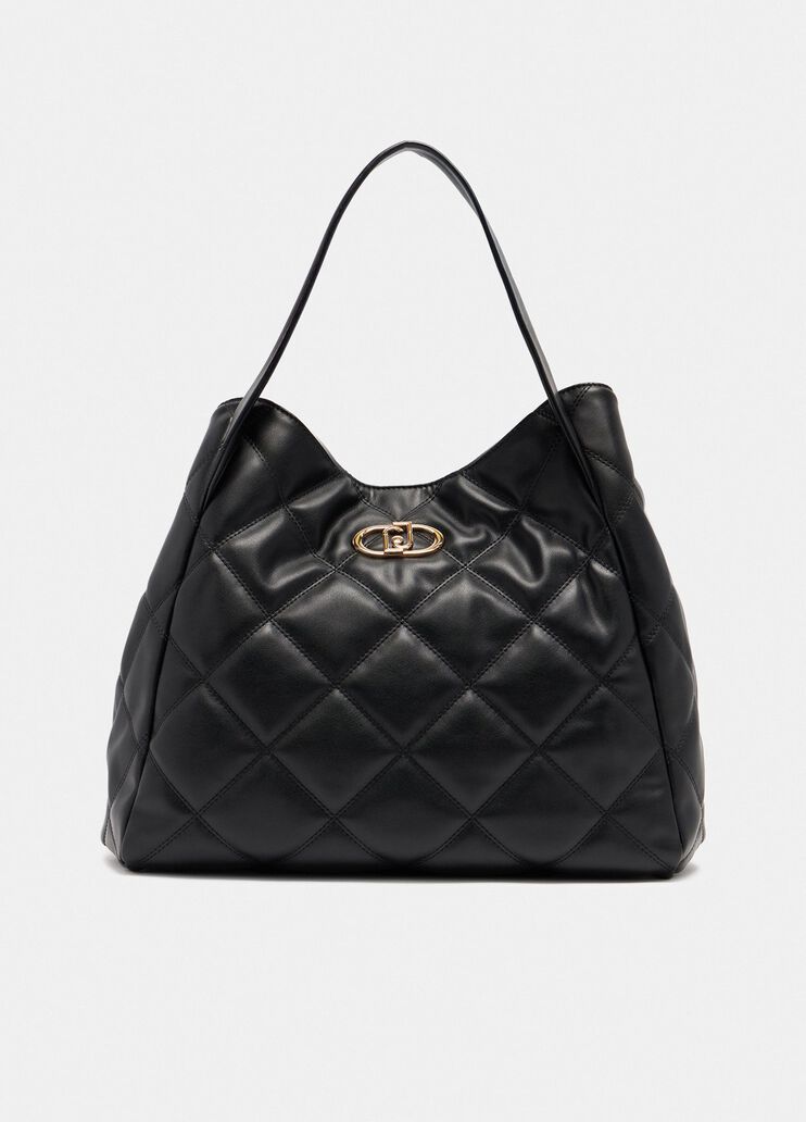 Sac fourre-tout grand format matelass&eacute; noir Liu Jo - medium