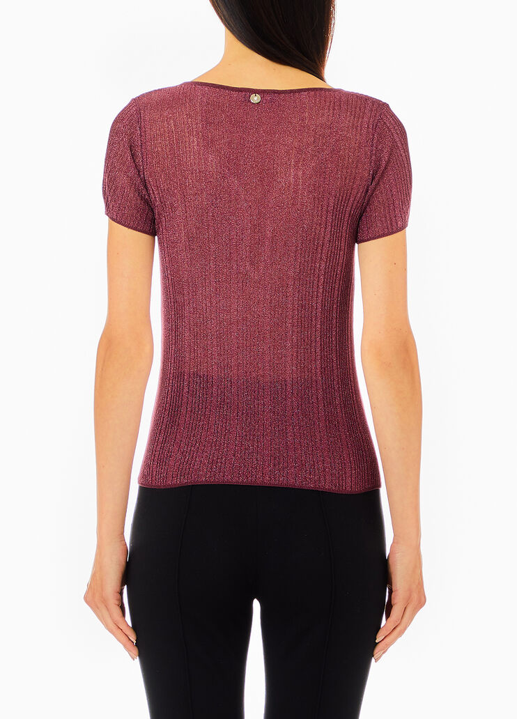 Camiseta de punto con lurex® violeta Liu Jo - medium Camiseta de punto con lurex® violeta Liu Jo - medium