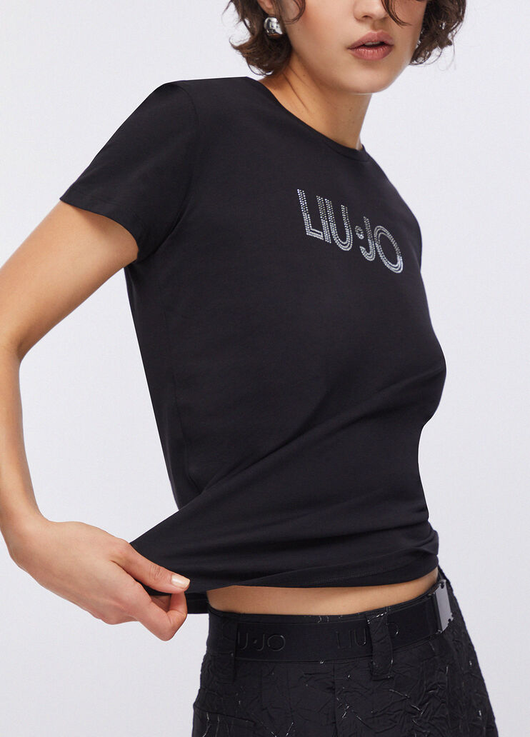 T-shirt avec strass noir LIU JO Liu Jo - medium