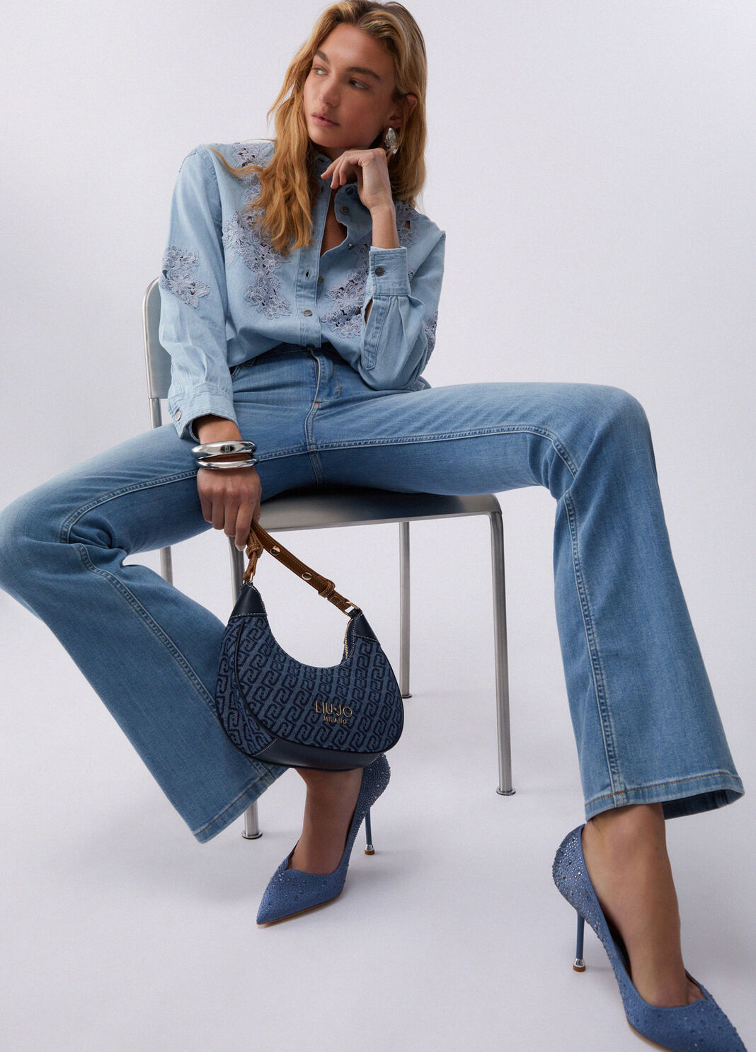 High-rise flared jeans denim Liu Jo - large image number 2