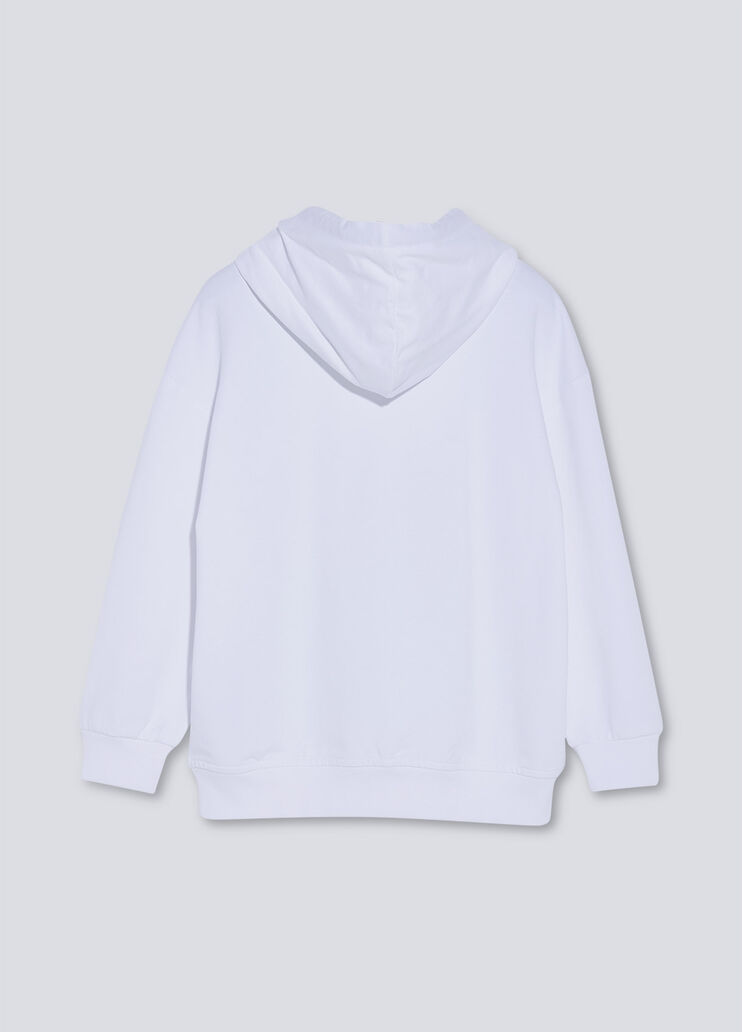 Felpa oversize con cappuccio bianco Liu Jo - large image number 1