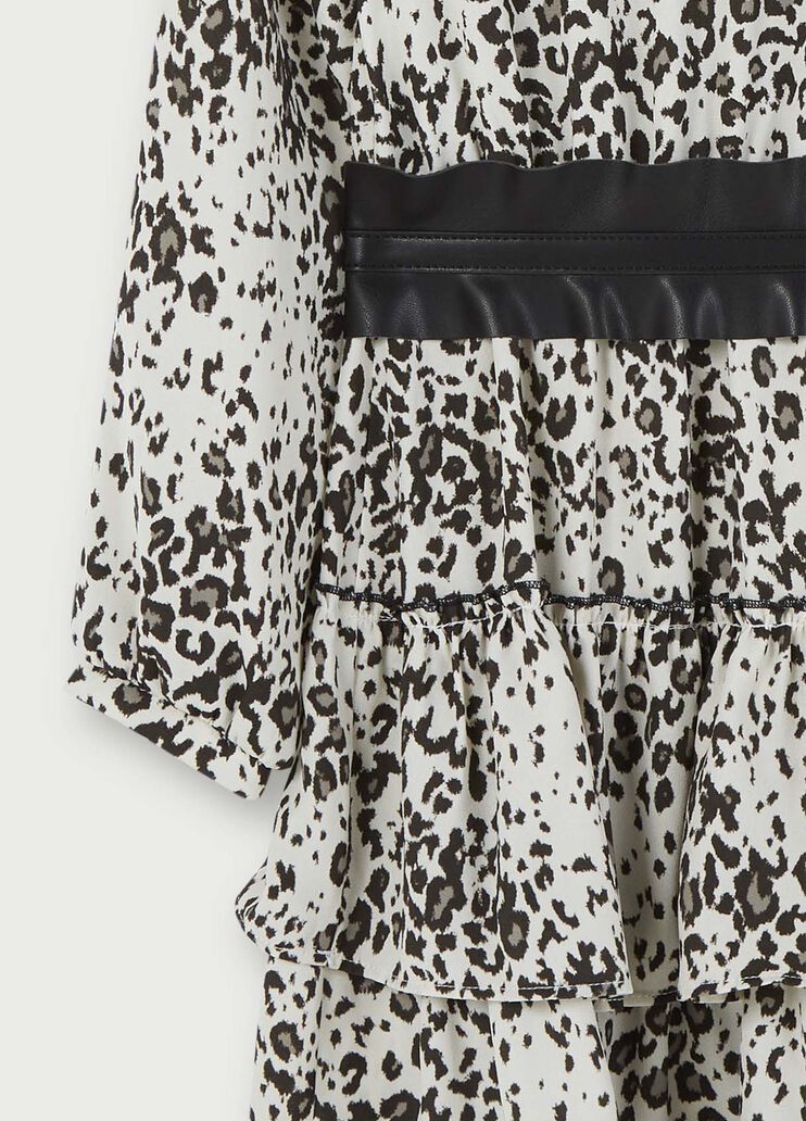 Dappled dress with belt White Liu Jo - large image number 2