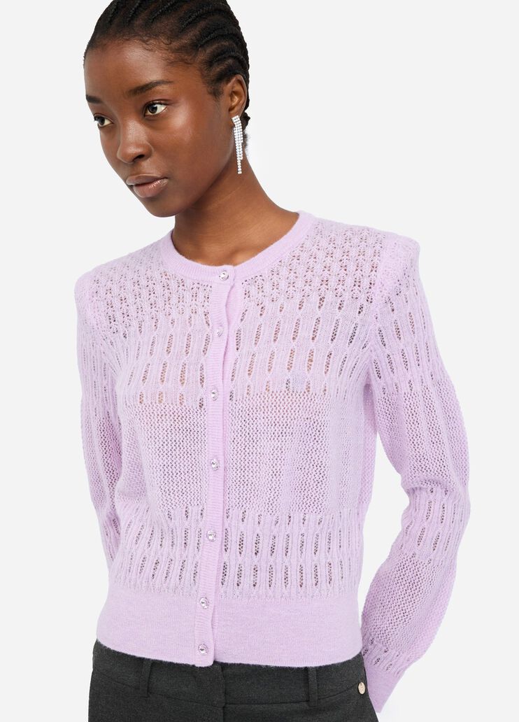 Wool and alpaca cardigan lilac Liu Jo - large image number 2