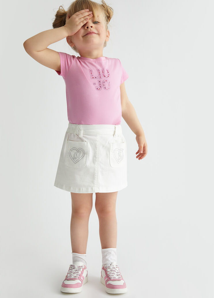 Cotton skirt with hearts white Liu Jo - medium Cotton skirt with hearts white Liu Jo - medium