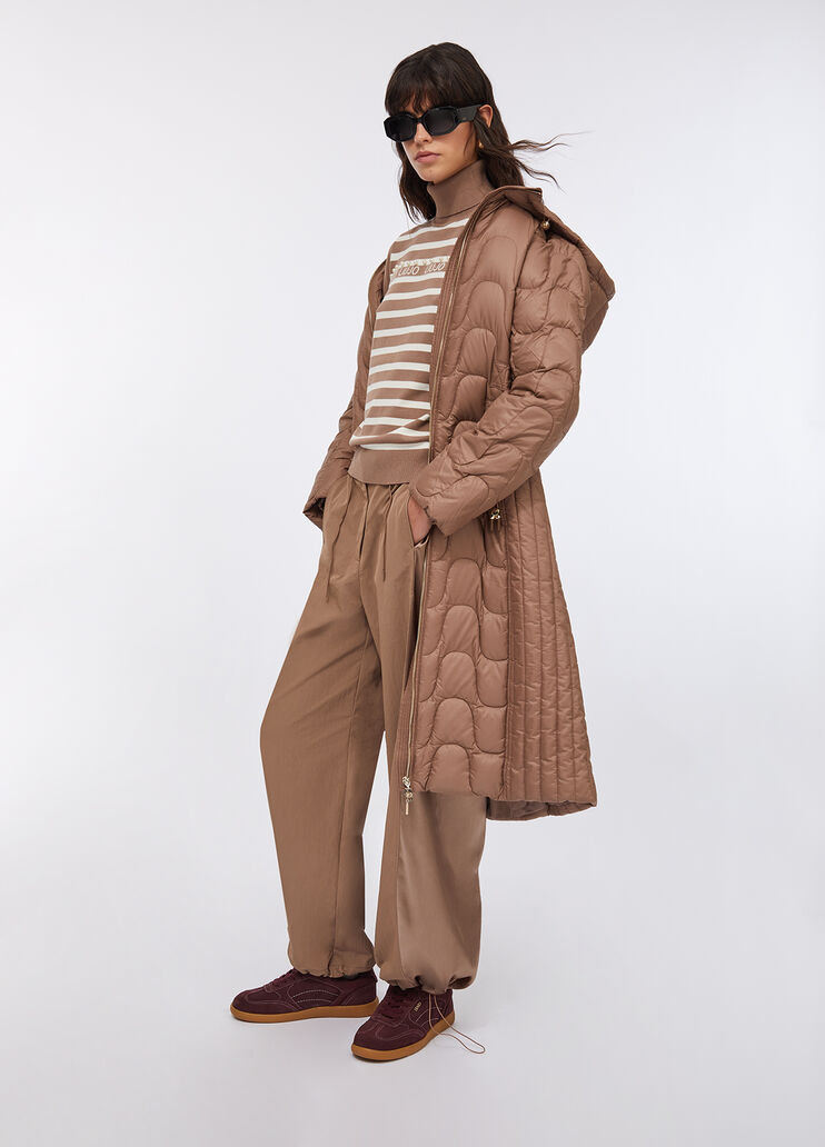 Mantel aus gestepptem Nylon Milchschokolade Liu Jo - medium