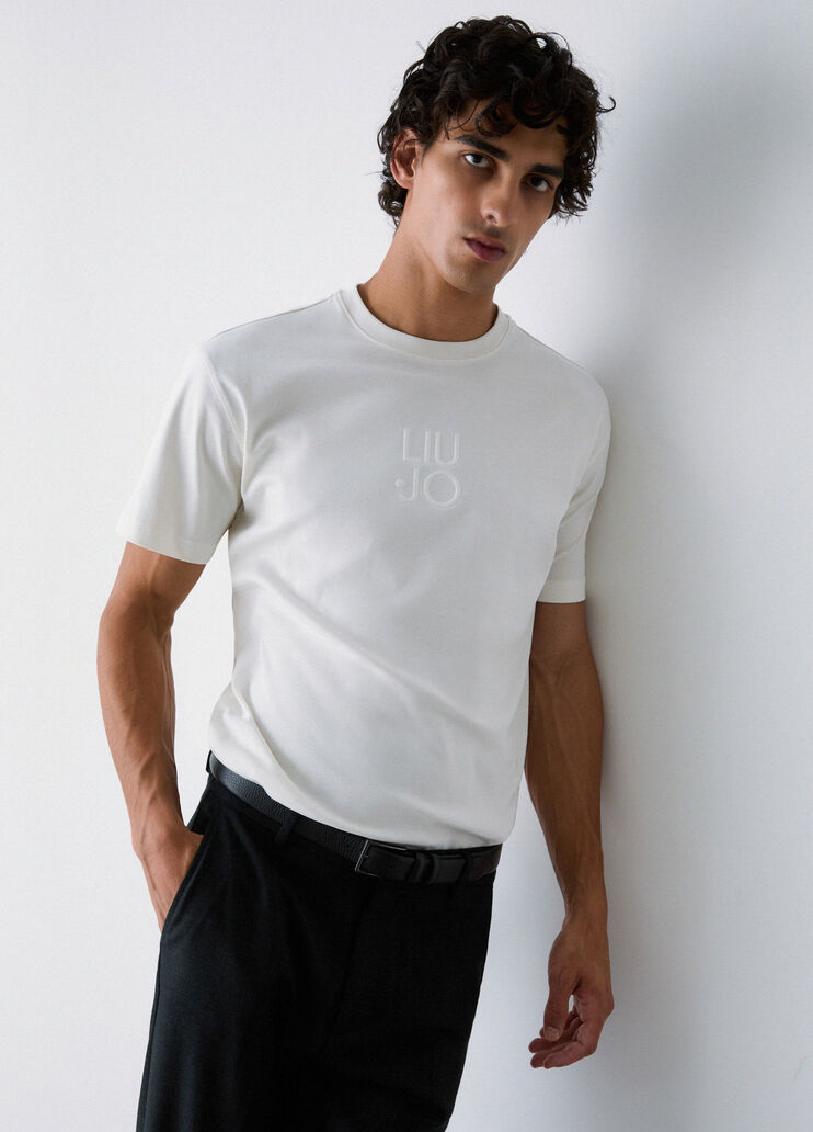 T-shirt aus Jersey interlock Wei&szlig; Liu Jo - medium