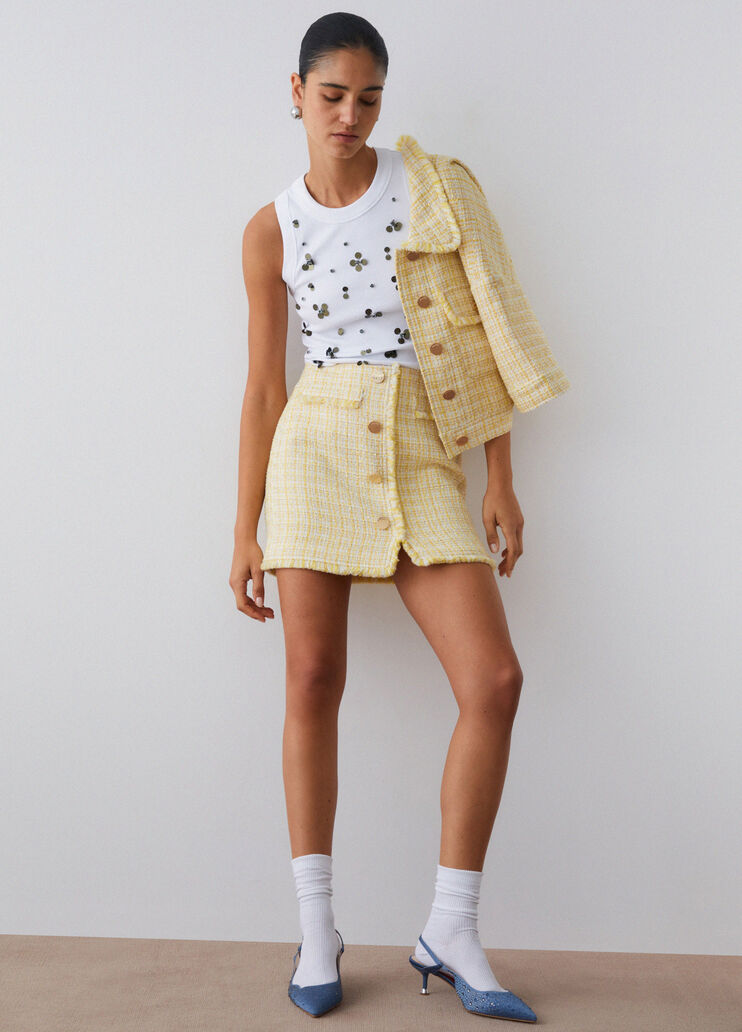 Top mit Applikationen Wei&szlig; Liu Jo - medium