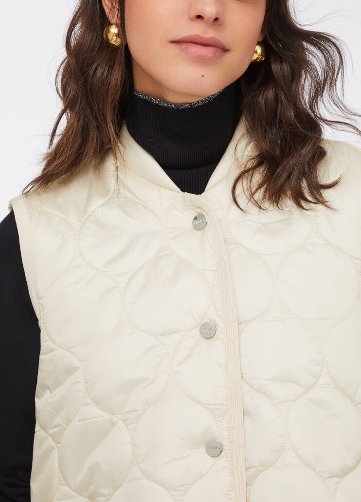 Padded and quilted vest  white Liu Jo - large image number 4