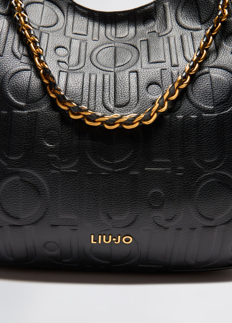 Large bag with bejewelled chain black Liu Jo - medium Large bag with bejewelled chain black Liu Jo - medium