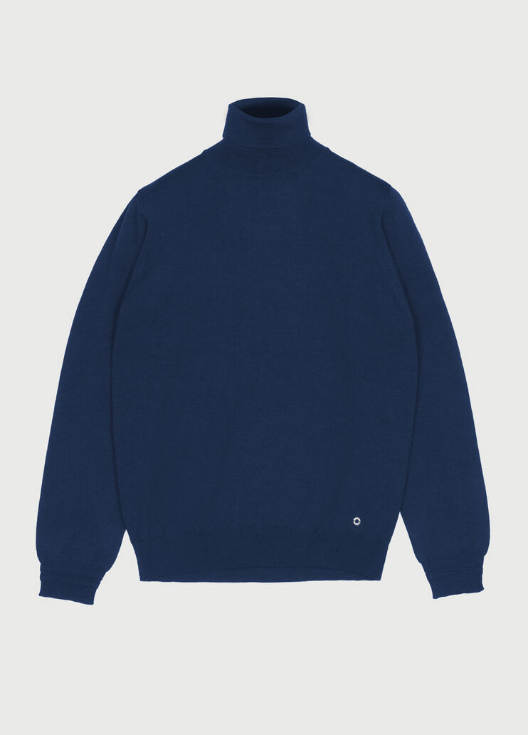 Stone wash effect turtleneck Blu scuro Liu Jo - large image number 0 Stone wash effect turtleneck Blu scuro Liu Jo - large image number 0