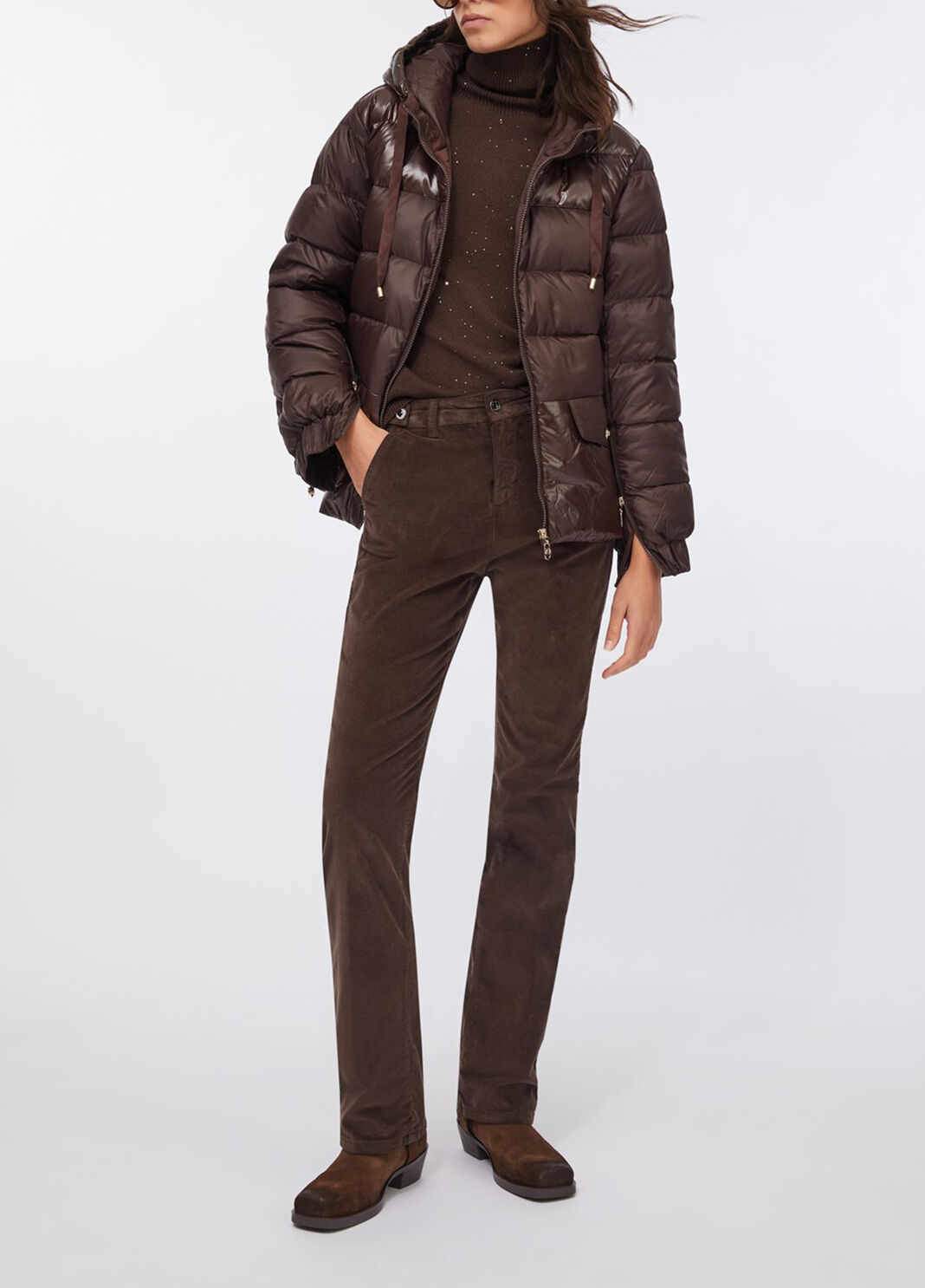 Jacket in nylon quilted chocolate Liu Jo - large image number 3